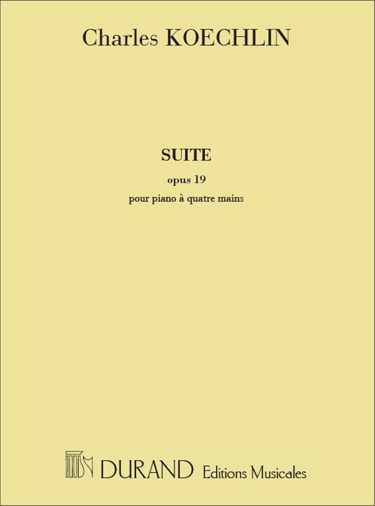 Suite Opus 19, Pour Piano A Quatre Mains